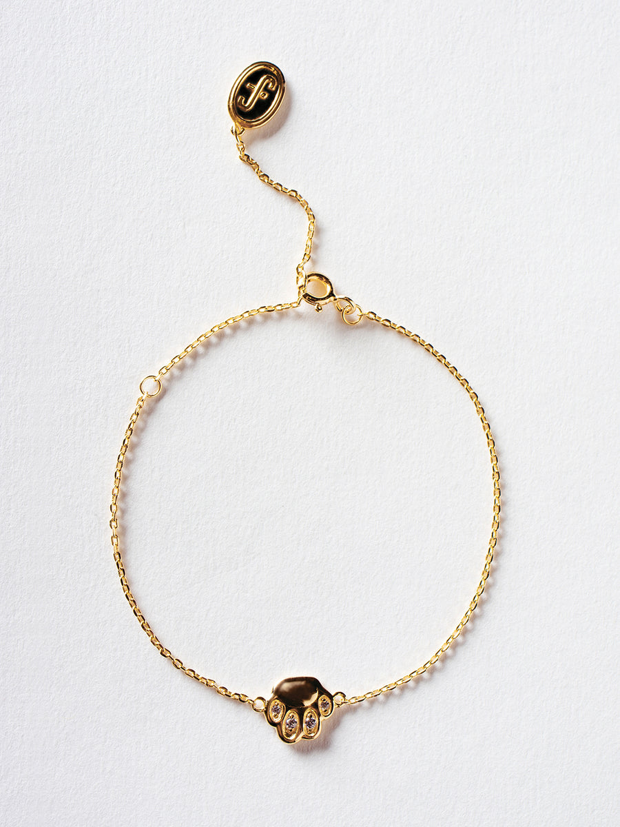 Gold Paw Print Bracelet