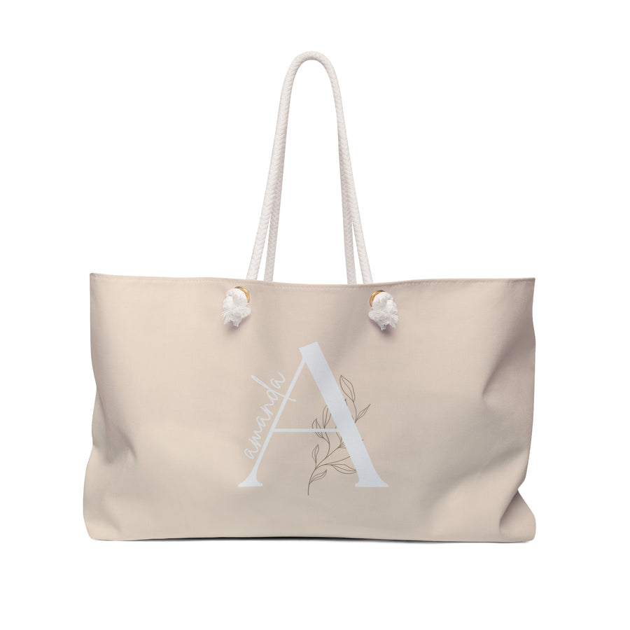 Custom Monogram Oversized Weekender Tote