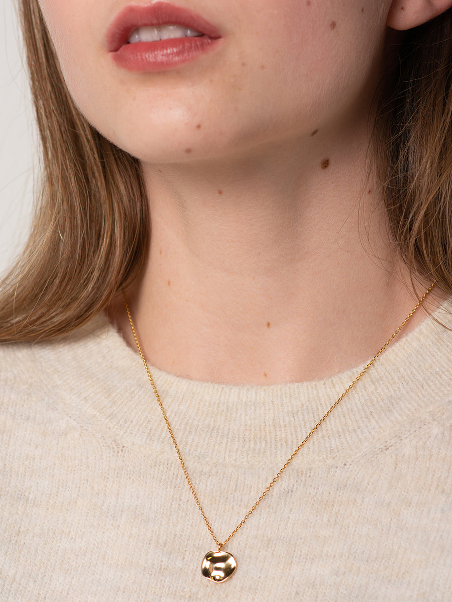 Gold Disc Necklace