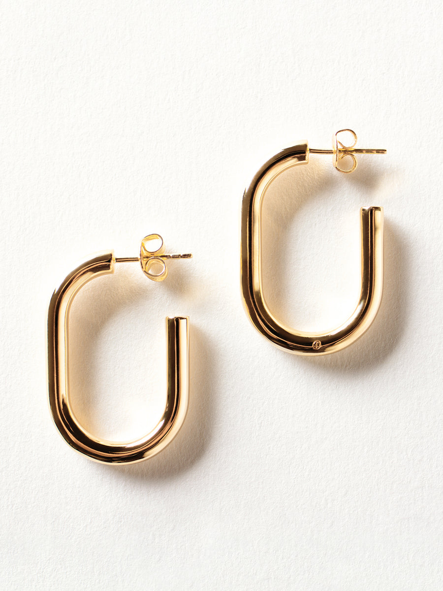 Oval Hoop Earrings