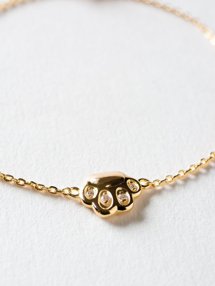 Gold Paw Print Bracelet