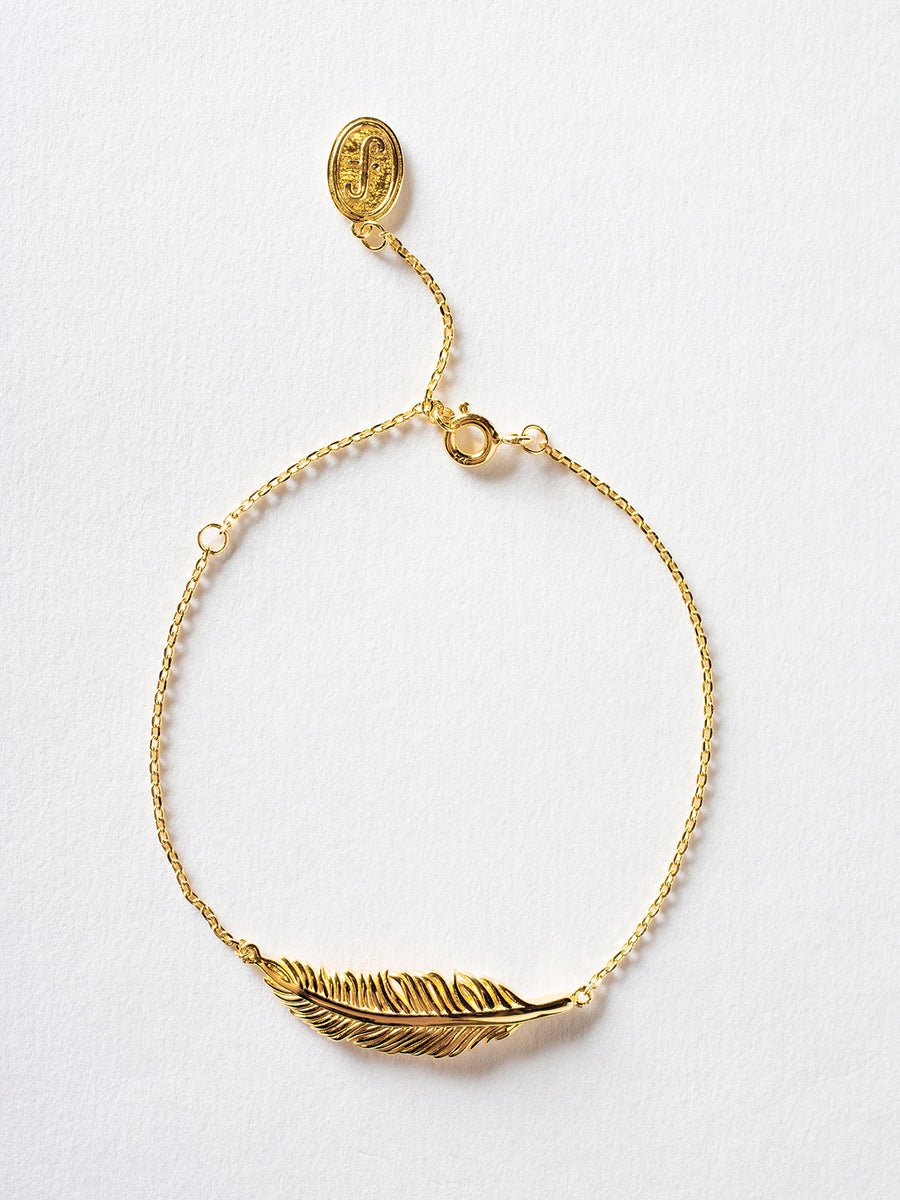 Gold Feather Bracelet